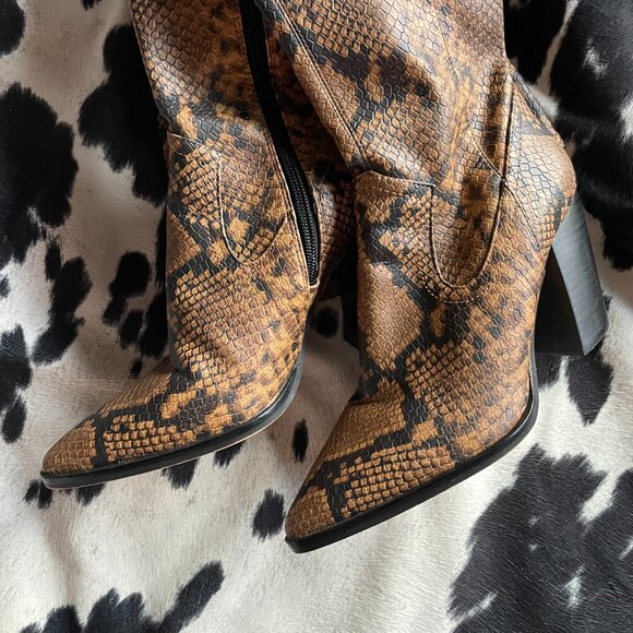 Vince Camuto Cottara Over-the-Knee Boots (OTK) | Snakeskin | Women’s 8 - Picture 3 of 7
